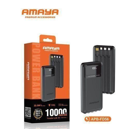 Портативное ЗУ Power Bank Amaya F129 22.5W with cable 10000 mAh (Black) 11529 фото